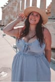 Its the perfect summer dress! I wore it on vacation and got lots of compliments on it! It's got deep pockets and you don't need to wear a bra with it! = you can see more on my Instagram- @curvy_me_happy - Samantha W.