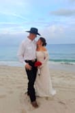 Got married on my 49th birthday in Miami Florida to the love of my life! This dress was perfect and what I was looking for. Everyone loved it especially my husband!! Loved the long lace sleeves off the shoulder! I ordered a medium but had to exchange for a large and that fit but I did alter the top from hanging a little. I have hips so the large worked for me. Will definitely keep ordering from Lulus! Beautiful dresses and very affordable! - Tracy K.