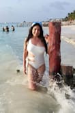 This one-piece is beautiful and flattering. It's a little more cheeky than I normally like, but I still felt comfortable in it. The bra pads/liners are quite small, so that's the only thing I didn't love. I still wore those with it. - Elizabeth C.