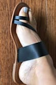 I was so happy when these came back in stock in my size. My foot is a 7, however in some shoes a 7.5 fits better.  I went with my normal size because the 7.5 wasn't in stock. They fit perfectly.  If you prefer your sandals to have more room than I suggest sizing up half a size. They're super comfortable to walk in, absolutely love them! If you're in doubt, order them! You won't regret it! - Alysse M.