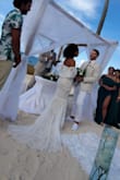 I absolutely love everything about this dress. I was looking for something off the shoulder for my beach wedding and this dress was absolutely perfect. I was concerned about my hips, but the dress have enough stretch accommodate curves. This is a must buy! - Natalie S.