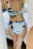 This is my first try with high-cut, high-waisted bikini bottoms, and I'm super happy with them. They're cheeky without being extreme. I'm somewhere between thin and curvy, and I think these are pretty flattering. Normally I wear a large in lower-slung bottoms, but I went medium with these and they fit exactly like I hoped they would. Love! - Erin R.