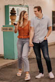 Love this top! Wore it for an photo shoot with my husband. I ordered a size large and it runs a bit big. Definitely okay for larger bust and is still flattering! I love lulus And always find the material to be good quality. - Ashley