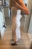 I wanted to love this dress so much. The fabric is true to color and not see through. I love the cowl neckline and you can ditch the bra in this dress. BUT the fit is SO weird! Maybe it's my body type (tall) or my booty, but I just can't figure out what's wrong with this dress. There is a bunch of extra fabric above my booty, but it's tight in the front? For those with similar body types to mine, I would not recommend. If you're in between sizes, I would go with the smaller size. - Erika R.
