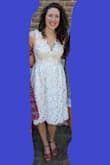 I bought this dress for my bridal shower (size small) and it was beautiful! - Giulia P.