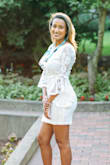 This dress is beautiful! Bought it for my nursing school graduation and I couldn't be happier with it. It fits perfectly and it looks and feels amazing! - Nadine R.