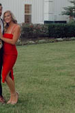 One of my favorite dresses! Wore it to a wedding and got a lot of compliments. Hugs your curves in all the right ways. Didn't have to wear a bra, and I normally need a lot of support but this dress held well. Gives your body shape, has an hourglass shape built into the dress. Love this!! - Breanna S.