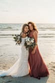 Perfect dress for our beach wedding!
Just slightly snug at the chest.  I ordered x-small and my body fits it perfectly! - Lekhanh V.