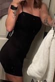 Got this dress for a bachelorette party and I AM OBSESSED! The material is so comfortable! It fits really good but I could've gone with an XS and it would've been okay because the material stretches some, but the S still fits really good! - Kristen M.