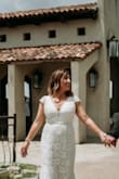 I wore this dress last week to my wedding. It was gorgeous. I am 14 weeks pregnant so I bought a large instead of my usual medium. Completely flattering. - Elizabeth S.