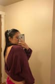 I usually don't go for colors like pink or purple but this one really is nice! The sweater is slightly cropped but covers just enough. Also super comfy. - Jessica Y.