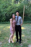 I bought this dress in both the maroonish color as well as the mauve and I'd have to say that I love them both! The material is good and it fits wonderfully (and makes for a great dress to wear to weddings as I have done with both). The only issue I had with them was that the straps were too long with lead to my bra band showing in the back (and it looked weird on me without a bra), but I ended up cutting the straps and resewing them at a shorter length and it turned out just fine! - Destiny T.
