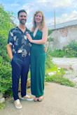Fits perfectly, material is comfortable and good quality. Definitely a great jumpsuit, and plus I always appreciate a jumpsuit/dress with no zippers on the back. - Mary R.