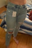 Oh my God, I am in LOVE with these jeans. I was unsure if the 9 would fit right (I wear 29s in Levi's 721 and they're perfect, but didn't know if the sizes would translate, and my bff who is 5'2" is the one who recommended these, but our bodies are completely different), and they are SO PERFECT. My BUTT looks INCREDIBLE. My bf couldn't stop touching it and looking at me. He loves these, I love these, I want to buy them in every color. I am obsessed. - Arianna N.