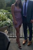 This dress was worn to a wedding and it was a hit. I'm pretty curvy, normally wear a size 6 pant and have a large bust, but I didn't feel like I was spilling out in an unflattering way. - Danielle C.