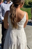 Beautiful dress fit well, comfortable seemed long at first but the slip balances it out. I felt sexy and classy at the same time. It was perfect for my rehearsal dinner. - Danna A.