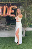 Wore this for my bachelorette party weekend. We went wine tasting for the day and it was so sexy! Definitely makes you look skinny and holds in the right parts. I didn't have to wear a bra because of the way it holds everything in. Would definitely recommend. I bought a Large and it fit perfectly. I said runs a little small because typically I can order mediums but this large for me was perfect, but still looked amazing! - Janelle S.