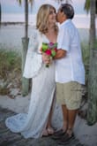 This dress was exactly what I was looking for my Key West beach elopement! I normally wear a size 8 but am busty so I went with the Large and it fit quite well. The lining can get twisted around so I attached the lining inside the dress which made it much easier when walking. If you love this dress just get it! You won't regret it! - Lisa H.