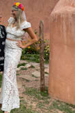 I wore this set on my bachelorette in Santa Fe and it was perfect! It does run long so I had to get it hemmed. I got a million compliments. Recommend! - Roxy B.