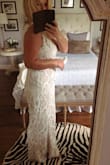 I Wanted a jumpsuit that would make me feel sexy and empowering and this was most definitely the one that made me feel that way. I got so many compliments and boy is it a head turner for sure. As a 56 year old woman and just two weeks post-op from having Umbilical hernia surgery, I didn't think I could get away with wearing this beautiful jumpsuit as I was still recovering from surgery, but I felt I rocked it. I felt very beautiful in this jumpsuit and had so much confidence wearing it. I'm a little modest so I put some nude stocking fabric near the bust area to conceal the girls a little but at the same time not taking away from the design of the jumpsuit. . As a mom of three adult females I love that I can show my girls that no matter what age you are you can still wear clothes that make you feel sexy and pretty and that age is just a number. Most definitely husband approved - Michelle G.