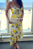I wore this dress to a bridal brunch with my bridesmaids and I don't think I've ever gotten so many compliments on a dress before in my life! I had 4 complete strangers comment on this dress between my parked car to the restaurant that was one block away. It's soft, light, and kinda flows as you walk, and is very flattering. My only complaint was it was a little tight around my boobs and gave it kind of a flat effect. I ordered a medium which fit perfectly everywhere but the bust which as I said was a little tight. I made sure my measurements met the size medium in the sizing chart so I was a little bummed with the fit in the bust area. Other than that, I give this dress a 9! - Shavawn S.