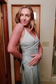 I bought this dress to wear as a bridesmaid but I know I'll be wearing it WAY more than once!
On the model this dress looks pretty and sweet, on me it was SURPRISINGLY sexy. I absolutely love how good it makes me feel, the fabric is a little slippery and it hugs my curves in all the right places. It even makes my boobs look good without a bra! Which, you know, is the BEST.
One thing to Note: If by some unlucky chance the wind hits just right - the slit has the potential to show off your undies in the front. The slit is allll the way up to your hip which you can see on the model, but you wont appreciate how high the slit is until you put the dress on and start dancing. Personally, I'm ready to dance the night away. xo - Michal S.
