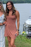 This dress is perfect for any summer event and is very flattering with the way it ties! - Emily
