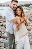 I wore this sweater for engagement photos. Can't recommend it enough. The material is nice and it lays really nicely. I know I'll wear this all the time in the fall/winter. - Dayna F.