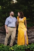 This dress exceeded my expectations; I loved how it looked for my engagement photos. At first I got a small, but it was a little roomy, so I returned it for an XS. I loved the way the bottom moved. The back is gorgeous. I adore this dress! - Sarah L.