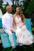 I ordered 8 dresses from various places for our small elopement and this was the only one I kept.  From the moment I put it on I knew this was the dress. It is flattering and made me feel beautiful!  I have had so many compliments on it. The bust area was snug but manageable.  Just for reference, we found a men's tie that matched the pattern perfectly! So many have asked how we made that happen but it was pure luck! We ordered it from a popular online store , just look up the Quicksand Roses pattern. - Brandi J.