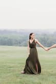 I wore this dress for my engagement photos, and I loved it so much! I was worried that the dress was going to be too long, but I wore some heels and it looked perfect! It does get a bit wrinkly, so be sure to steam it before wearing it; it makes a huge difference! 
Overall, I absolutely loved this dress!!!!! - Claudia S.