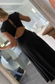 Perfect summer black dress. Made well and light material. - Julietta