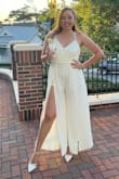 I'm a size Large but X-Large was the only one left when I purchased, and I'm still very happy with my purchase! Large would've fit better though :) anyway - Beautiful jumpsuit!! - Aysylu K.
