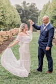 I wore this dress to finally have a simple exchange of vows. It is beautiful and I felt completely confident despite spending a very small amount for it. It was so elegant and comfortable. It also photographs beautifully. Thank you lulus for making such a quality product. - Bethany C.