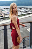 Wore this dress to a wedding in August and it was absolutely perfect. It's comfortable and not super tight or snug-fitting, making it perfect for drinking and eating without feeling confined and great for dancing. I steamed it before the wedding and it remained wrinkle-free throughout - even through a train ride to the wedding and sitting during the ceremony and dinner. Highly recommend it for weddings and other events where you need to be wearing a dress all day long - eating, drinking, and moving about. It's truly perfect! And of course - so so pretty. - Tatum T.