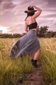 This skirt was perfect for photos. I love it. Just make sure you don't wear it wrinkly. - Tristi O.