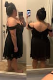 Quick try on opinion. I will need to alter the straps, a little loose. I'm short, the length is a little long, so might have it brought up a bit. Very good quality fabric, not sorry I ordered this. - Klarissa L.