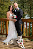 This dress is beautiful! I got so many compliments. We eloped so I wanted something super simple. It's shear but not too much.  A little tricky to put on by myself but I managed! Thank you so much for being a part of my wedding day! - Amanda B.