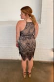 I felt super sexy in this dress and got tons of compliments! I haven't been feeling the best about myself, as I've gained a bit of weight and am not as active as I prefer to be, so at first I was a bit worried about how form-fitting this is. And it definitely was tight. The inside layer rode up a good deal and I had to adjust pretty frequently, but when I had it all in place, I felt great! And as I wore it longer, I felt more comfortable. Ultimately, it was a good dress to wear because it made me feel confident in my body as it is right now, and I could still dance the night away at my cousin's wedding!! - Jaime R.