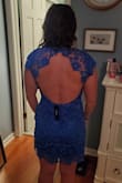 Absolutely love this color and the details and the cut! I'm normally a size medium, but I had to size up in this case as the material does not stretch very much. I am a former competitive swimmer and still have that swimmer V so a medium would not have fit my shoulders or rib cage. - Lydia F.
