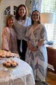 Loved this dress for my bridal shower. super flowy and soft, and made me feel like a princess. The tie perfectly accentuated my waist. I got an XS but I did have to cut and hem the bottom of the dress to make it to fit me, as well as increase the slit slightly, thus the 4/5 stars; otherwise it would be 5/5. Also, the neckline was a bit too deep for me, but easily fixed with a safety pin. Totally worth the trouble! - Hannah E.
