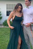 I am obsessed with this dress! The only thing is that the slit is super high and you have to pay attention to not flash your underwear - Bailey B.