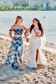 This ensemble fit the bill for my bffs Ceremony on the beach in Kauai. The skirt is very flowy and a bit long soo shorter girls will want to alter it. Overall I felt very cute in this two piece! - Nichole B.