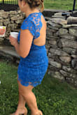 I wore this dress to a wedding and got SO many compliments!! I originally ordered a medium but it was a bit too tight. I could have made it work but it wasn't as comfortable as it could have been. I would definitely order a size up if you want a more relaxed fit! I ended up exchanging and ordering a large and it was much more comfortable but still had that elegant look! If you're unsure of a size just SIZE UP! - Maria F.