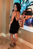 Wore this for 10yr wedding anniversary in Vegas! This hugs every curve! It's snug but flattering. Washed pretty well except the slip underneath now looks longer than the dress hem. I wore this with a backless, self-adhesive bra. It's lined enough that one could also go braless. Don't pass this one up! - Valerie G.