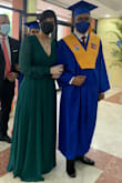 I picked this dress for my sons graduation. It fits perfectly. Lovely color and a great fabric. I have received tons of compliments!! - Angela S.