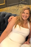 Loved this dress for my bridal shower! Absolutely gorgeous, flattered all of my curves. So happy! - Maddie K.