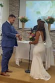 I could not have chosen a better dress for my civil wedding. No one believe me when I told them my dress was under $100. I loved the fit and the quality of the dress and would recommend this dress with my eyes close. - Jenniffer G.