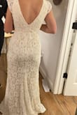 I ordered five dresses this was one of them. It's beautiful but more for a formal wedding (I'm getting married in a pasture) so wasn't what I was looking for, non the less this dress looks at least like a 1209 dollar dress, it's beautiful. - Kathryne B.