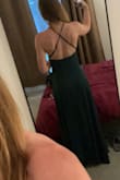 True to size. Slit slightly higher than expected, but overlap prevents it from being too riskay. - Kelsey E.
